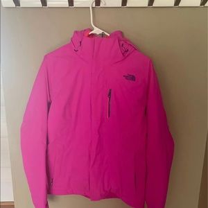 Women’s north face hot pink ski jacket size small